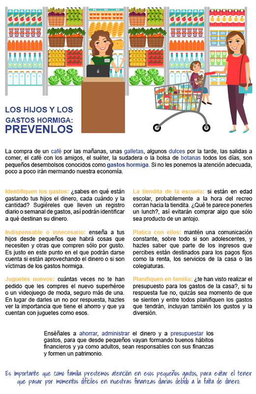 Los hijos y los gastos hormiga: prevenlos