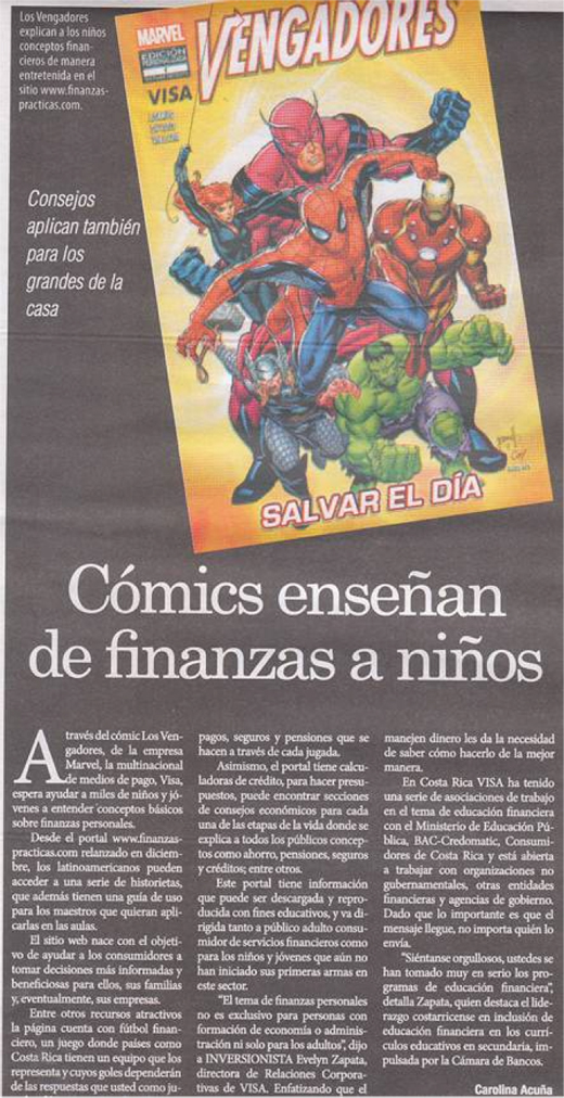 Cómics enseñan de finanzas a niños